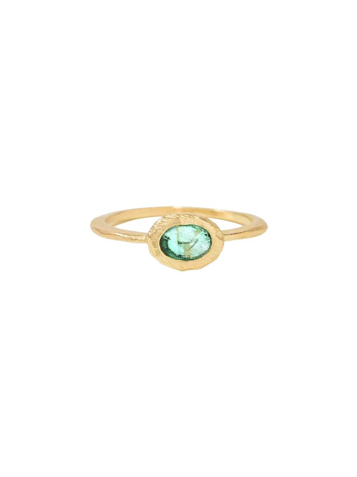18K emerald ring