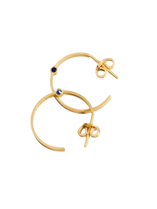 Cassini Hoops in blue sapphire S photo