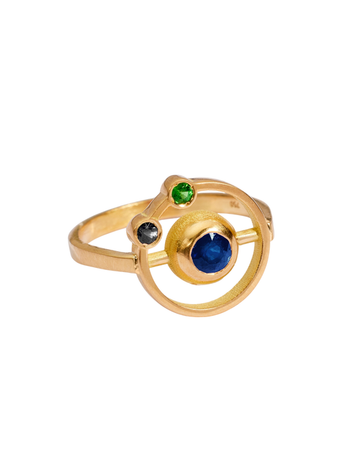 Cronus ring in blue sapphire photo