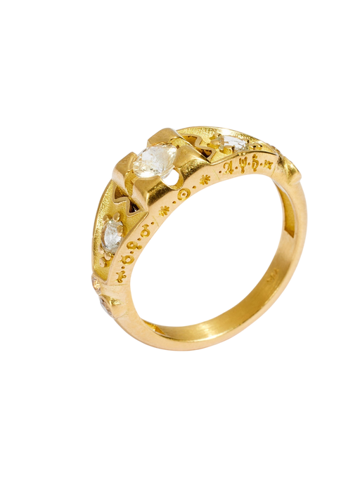Magico ring in white sapphires photo
