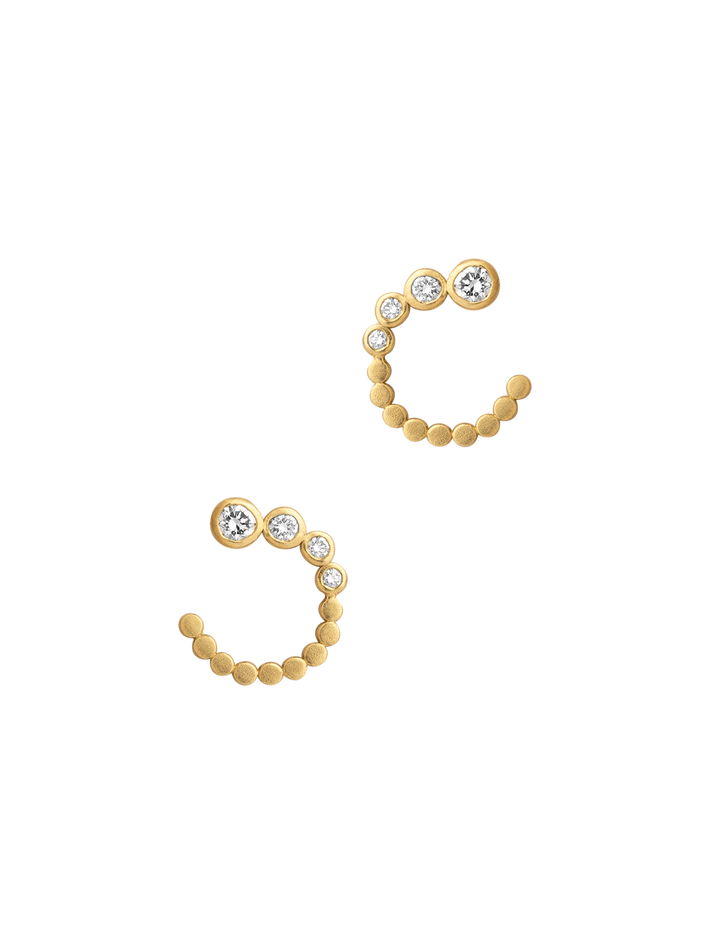 Bubbles spiral earrings 18k fairtrade gold