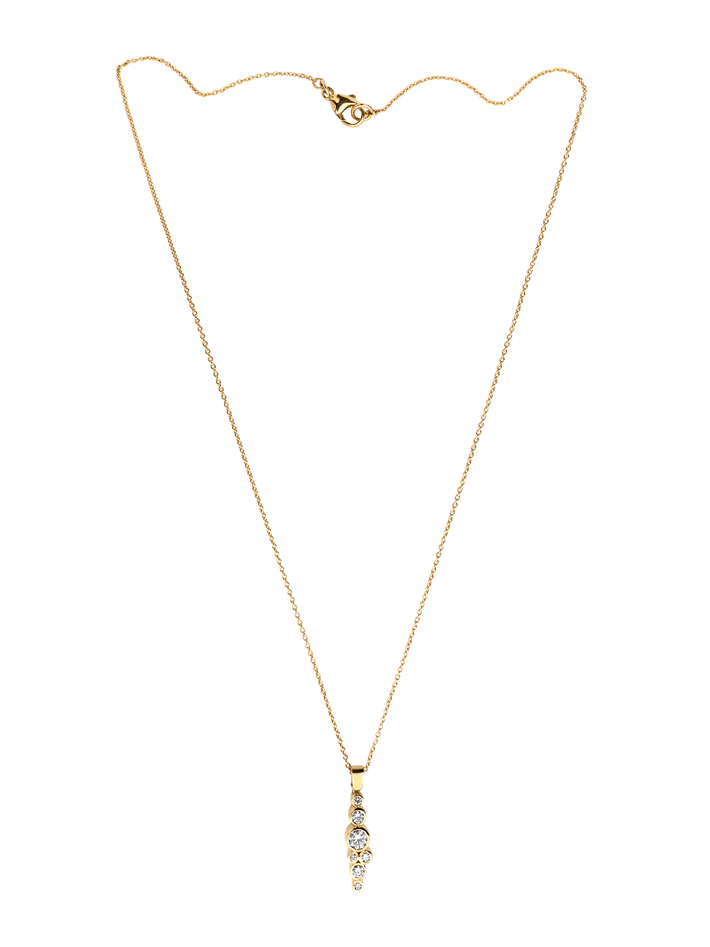 Bubbles diamond drop pendant 18k fairtrade gold