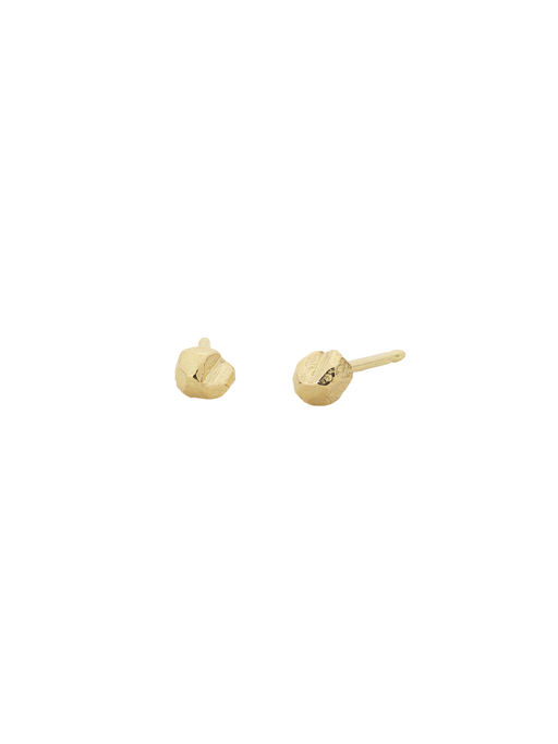 Gold nugget stud earring photo