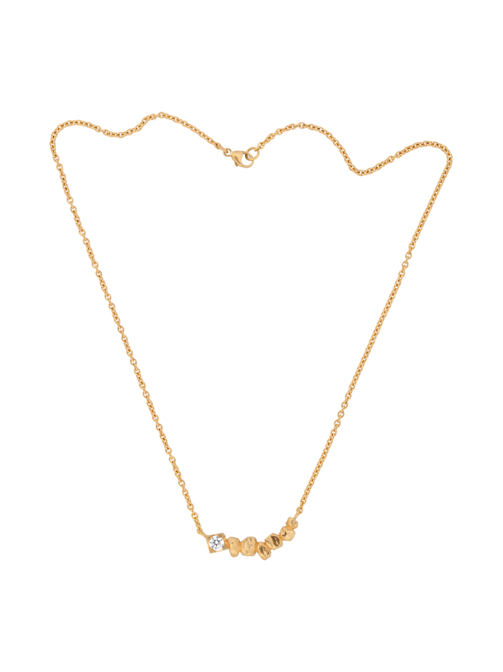 Lux gold nugget & diamond necklace by Pernille Holm | Finematter