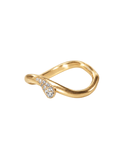 Tear Drop Diamond Pavé Ring photo