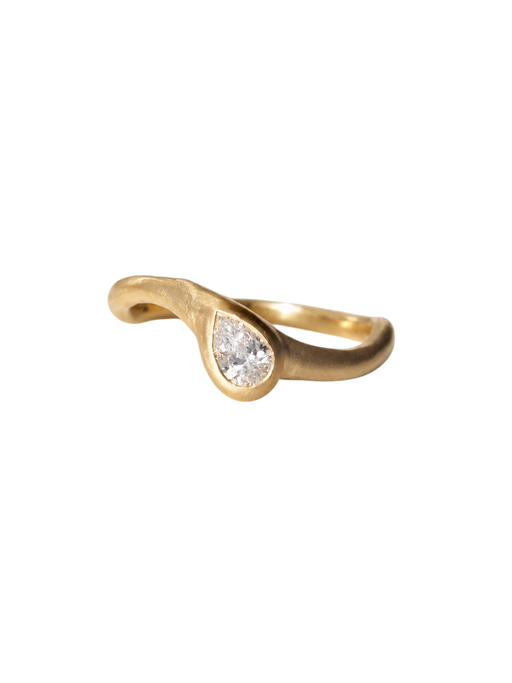 Tear Drop Solitaire Diamond Ring photo