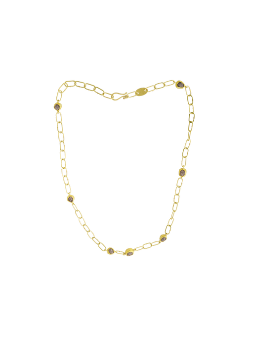 Rough diamond chain necklace photo
