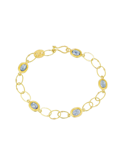 Blue sapphire oval bracelet photo