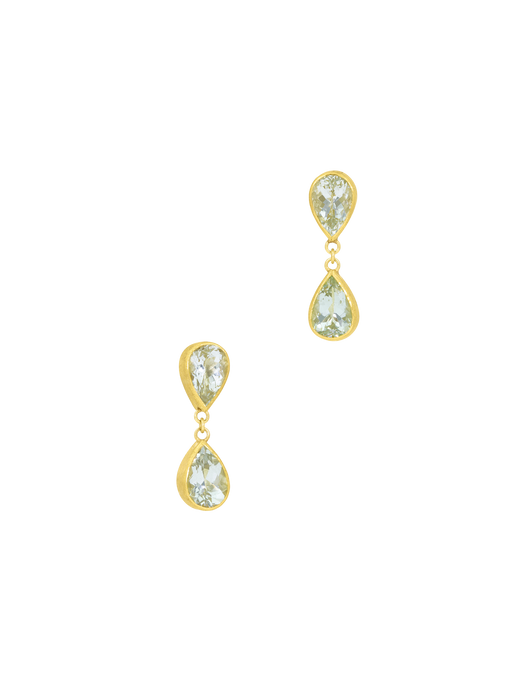 Double aquamarine drop earrings photo