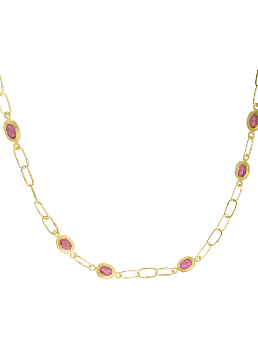 Ruby short link chain necklace photo