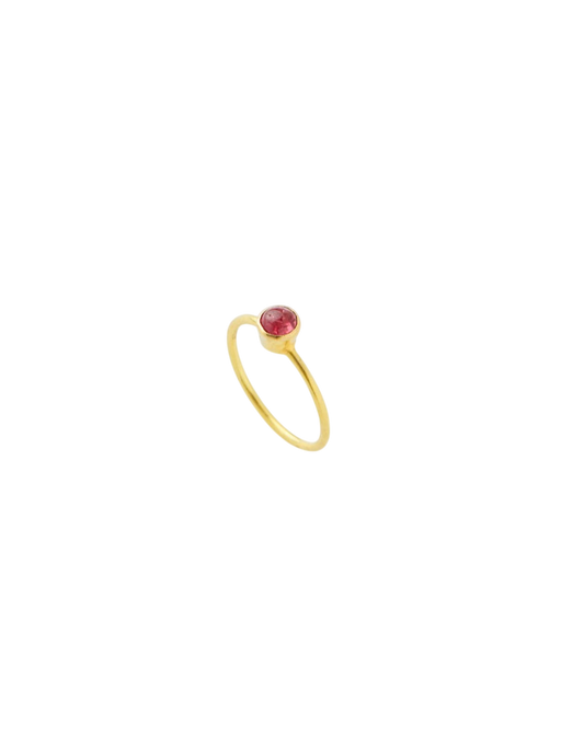 18kt Gold PSTM Myanmar Red Spinel Aawine Cup Ring photo