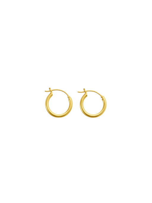 18kt Gold Medium Hoops photo