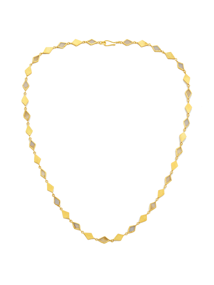 18kt gold vermeil pstm afghanistan agate bamyan single line necklace