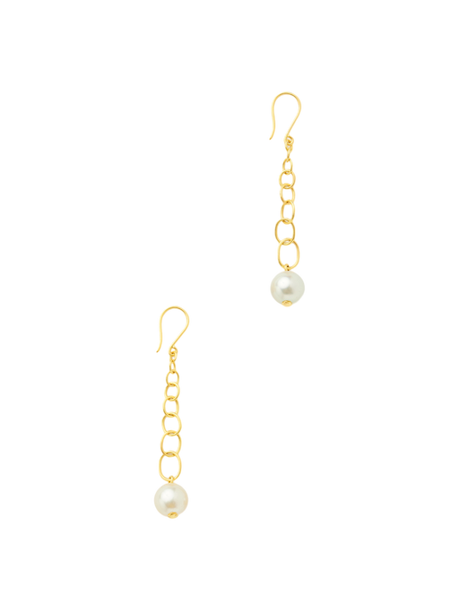 18kt gold pstm myanmar moonlight link earrings photo