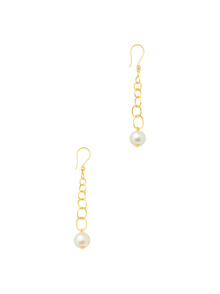 18kt gold pstm myanmar moonlight link earrings