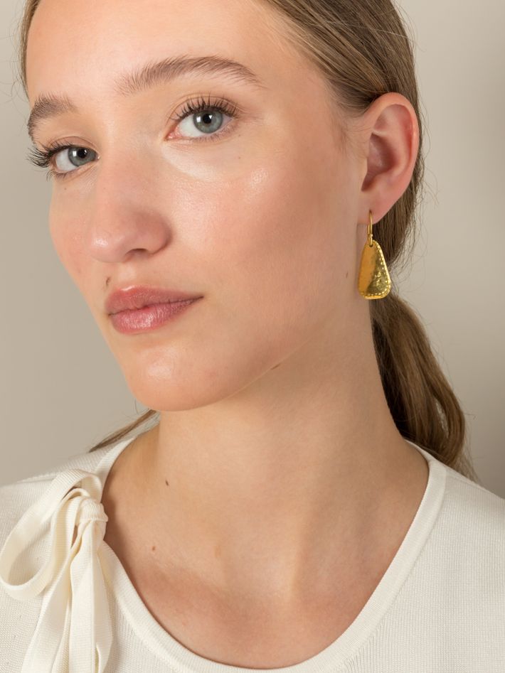 Golden garden flat sheet earrings