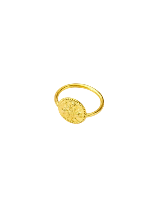 22kt Gold Goddess Durga Round Ring photo