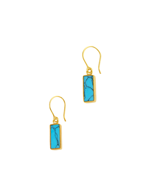 18kt gold vermeil pstm afghanistan turquoise ziba earrings photo