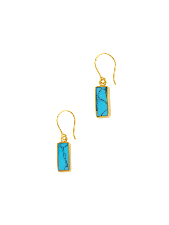 18kt gold vermeil pstm afghanistan turquoise ziba earrings