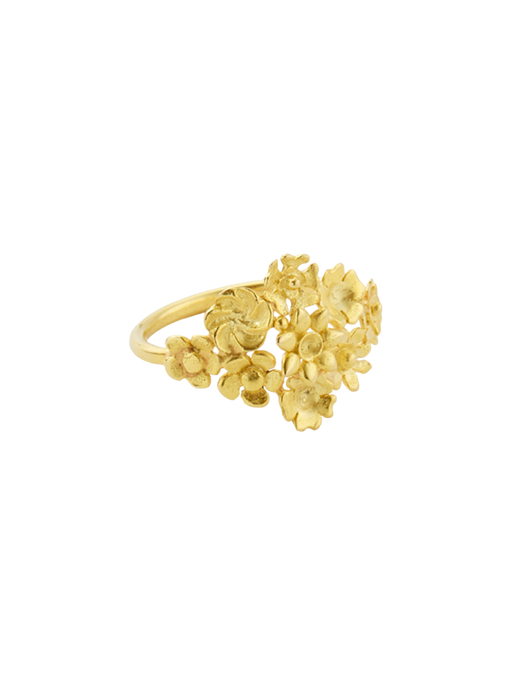 18kt gold flower cluster ring photo