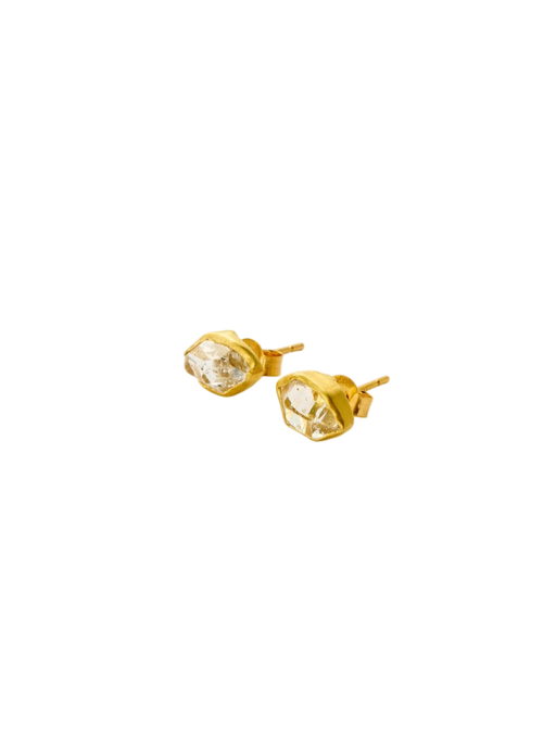 18kt Gold Herkimer Classic Studs photo