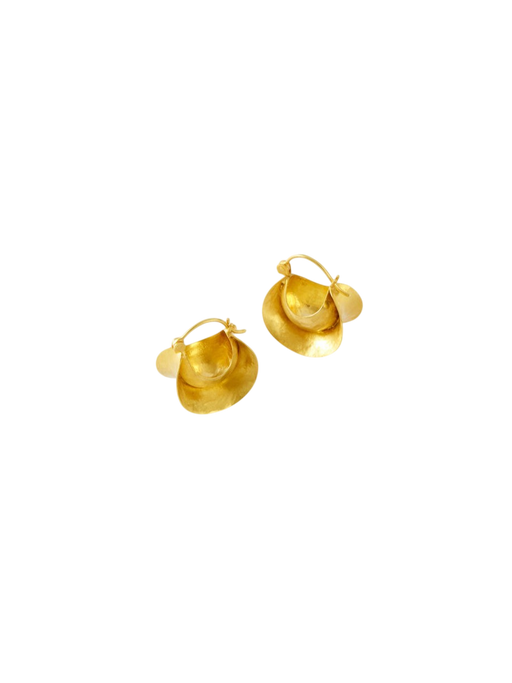 18kt Gold Theia Tapered Hoops photo