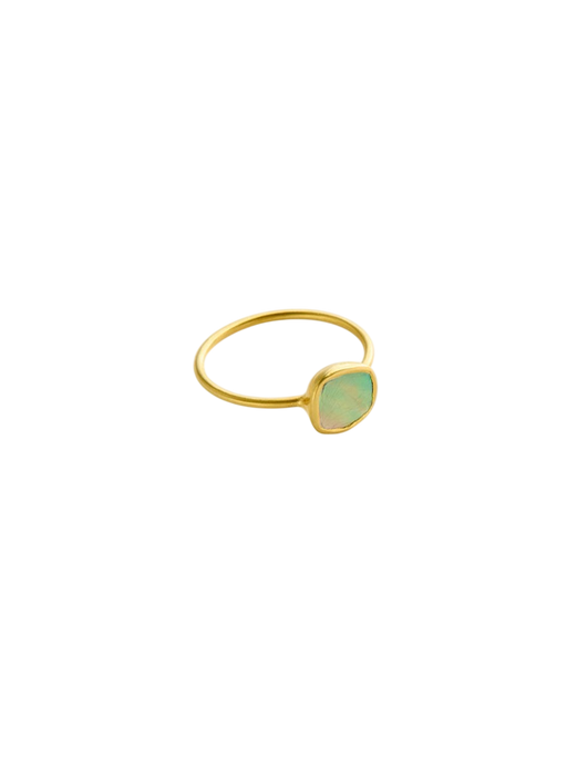 18kt Gold Beachcomber Abalone Shell Cup Ring photo