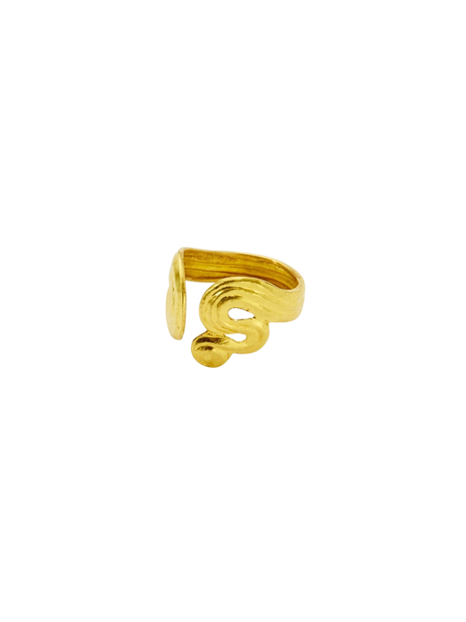 18kt Gold PSTM Myanmar Poseidon's Waves Ring photo