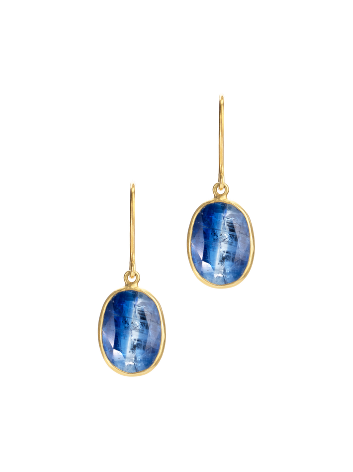 Single drop kyanite earrings