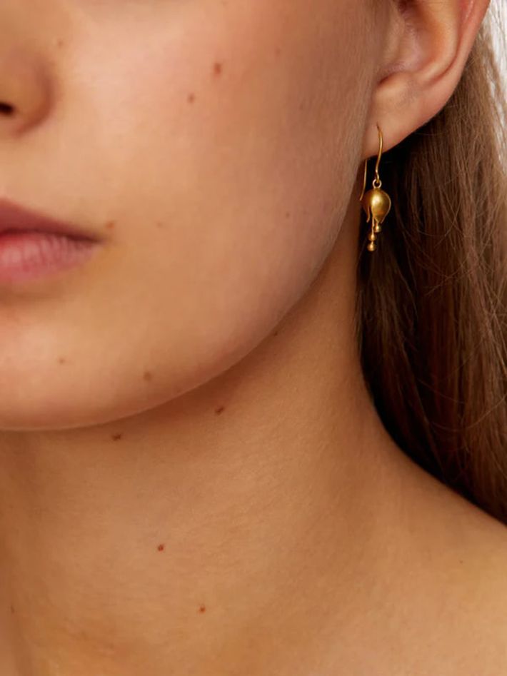 18kt gold bluebell earrings