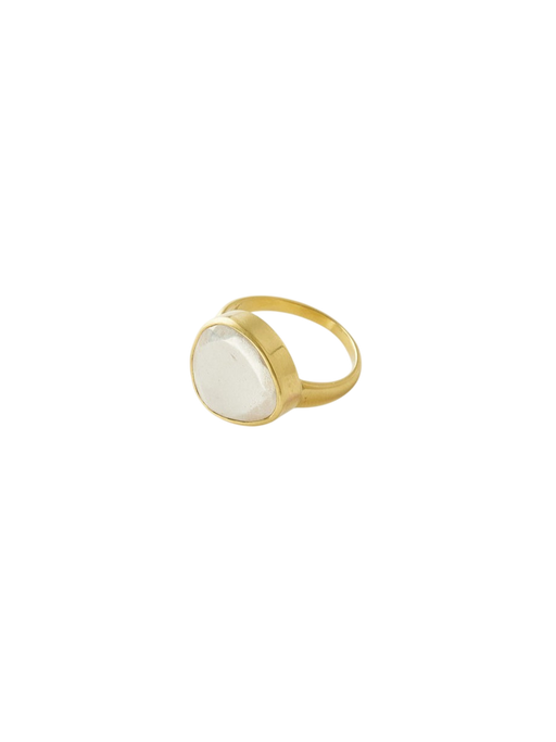 18kt Gold & Silver Chandra Greek Ring photo