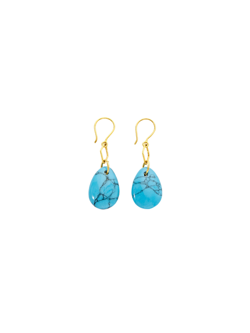 18kt gold vermeil pstm afghanistan turquoise shugufa earrings photo