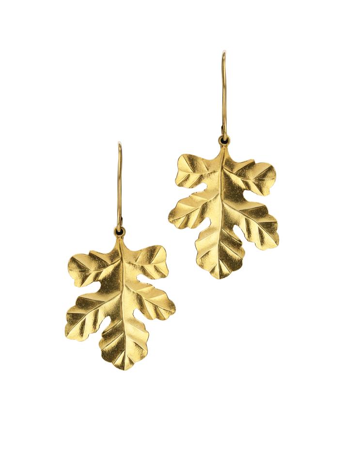 The secret garden oak leaf earrings