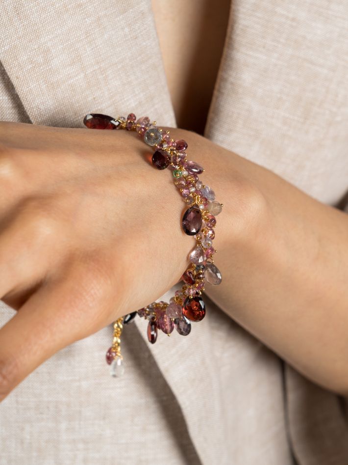 Katherine multicolour sapphire & pearl bracelet