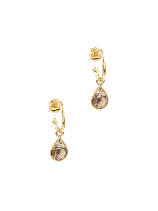 Aasha diamond hoop earrings photo