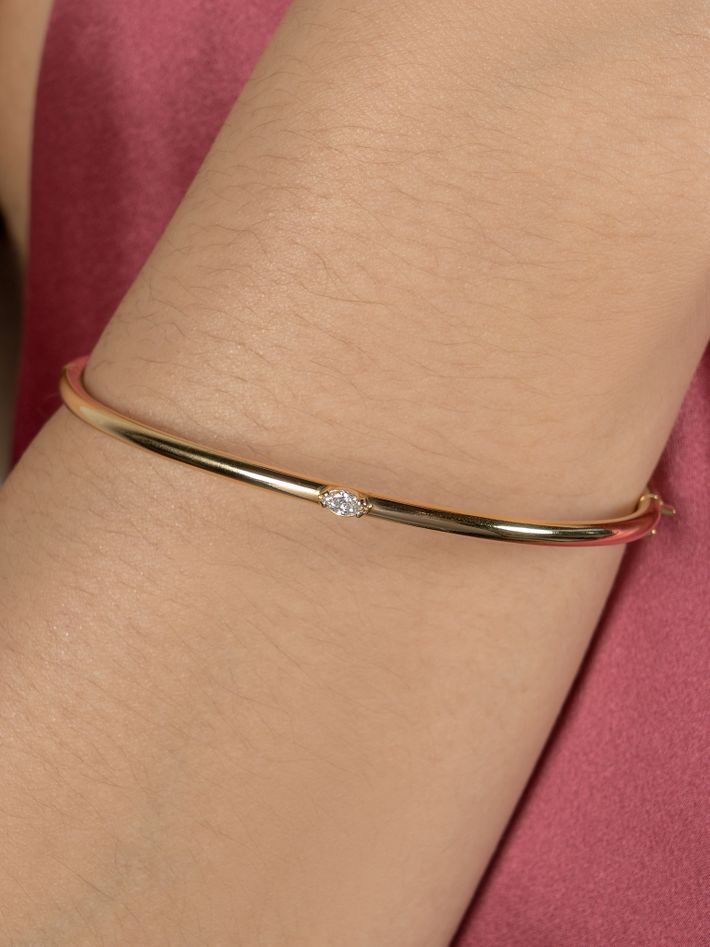 Marquise cut diamond bangle 