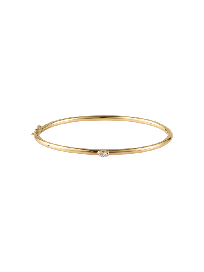 Marquise cut diamond bangle 