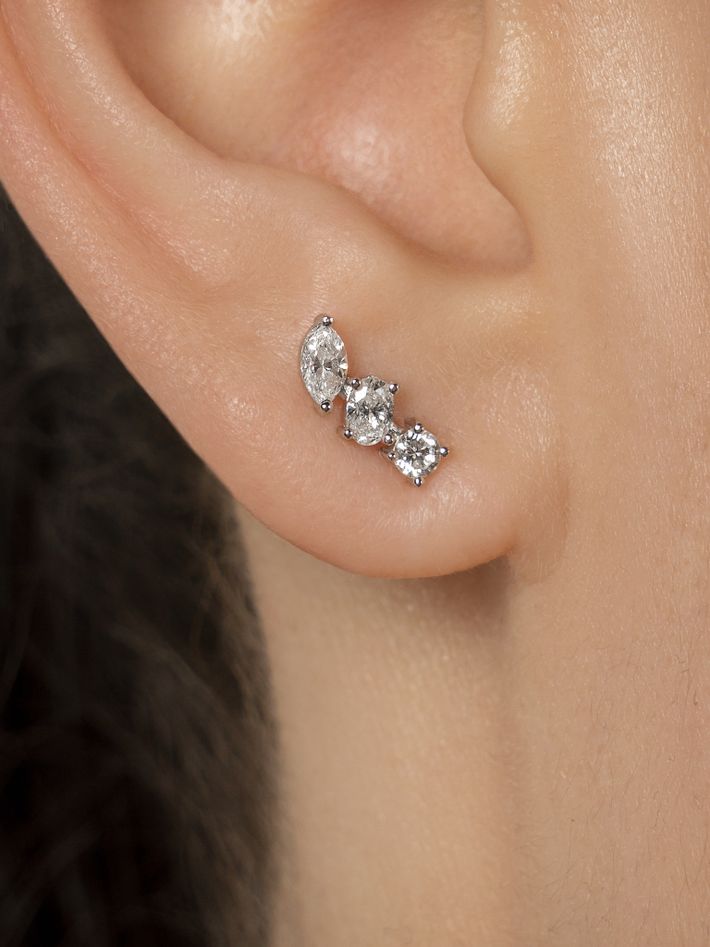 Fancy shape diamond studs 