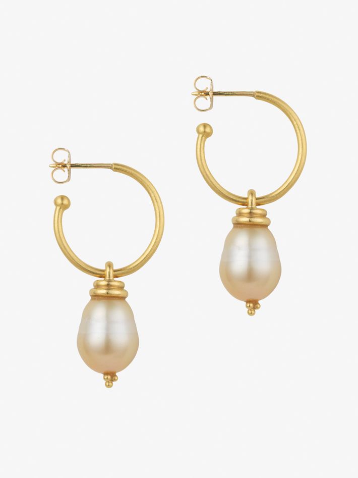 South sea pearl hoop & hook earrings