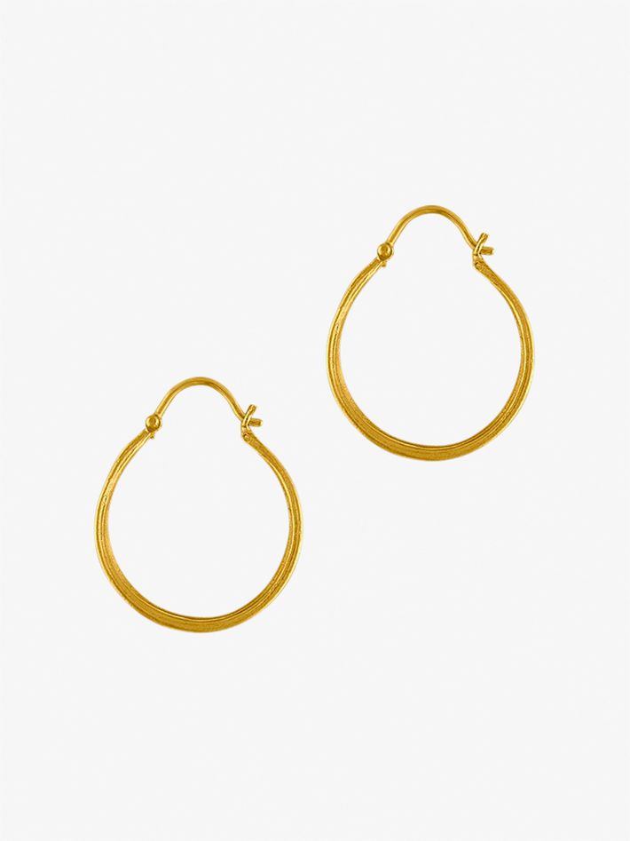 Hinged laurel hoop earrings