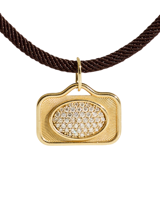 Oval diamonds rays pendant photo