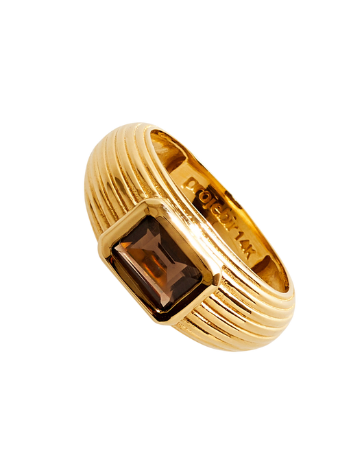 Chubby smokey topaz ring photo