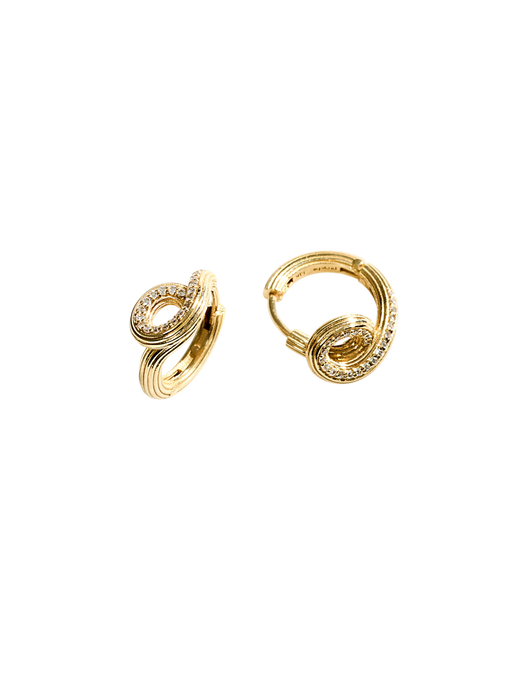 Wave diamonds earrings photo