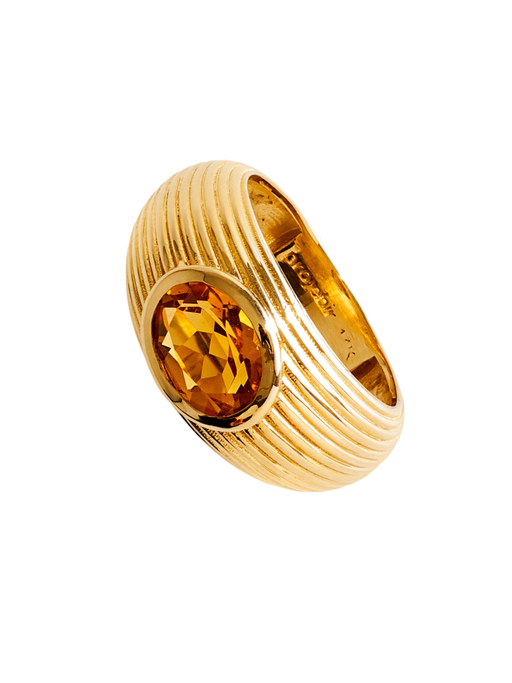 Extra chubby oval citrine ring photo