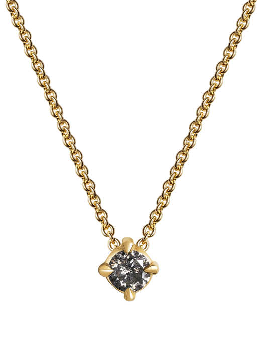 Grey diamond slider necklace photo