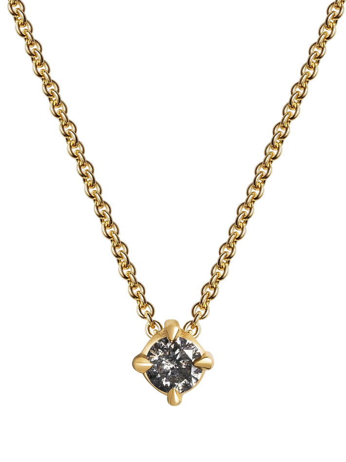Grey diamond slider necklace