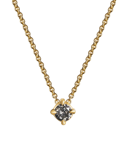 Grey diamond slider necklace photo