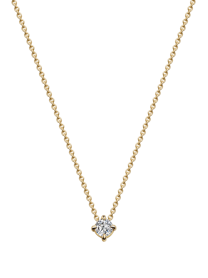 White diamond slider necklace