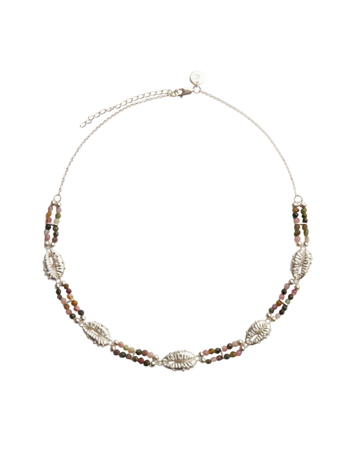 Aphrodite tourmaline choker necklace silver photo