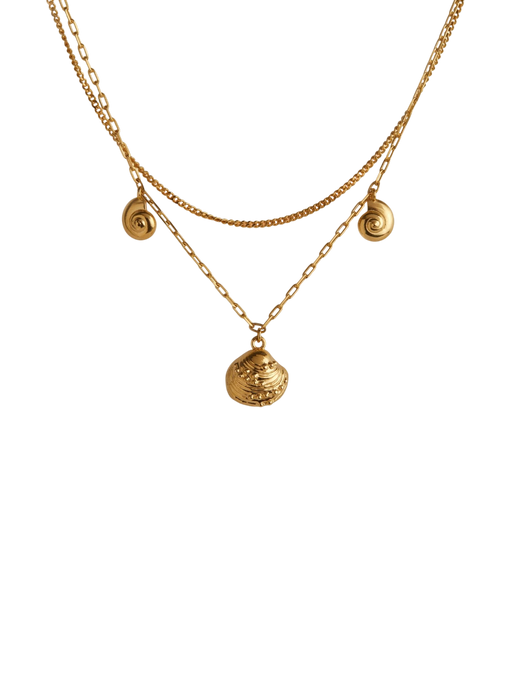 Calypso layered necklace gold photo